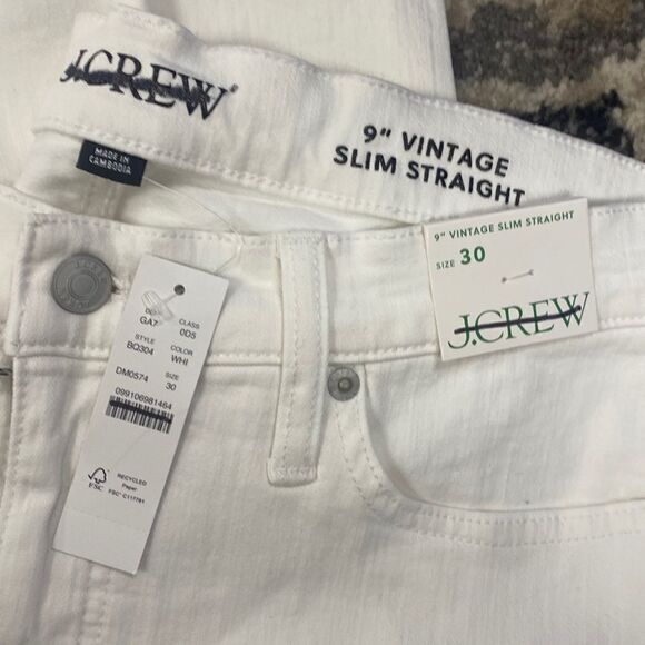 J. Crew 9" vintage slim-straight jean in white wash - Picture 6 of 7